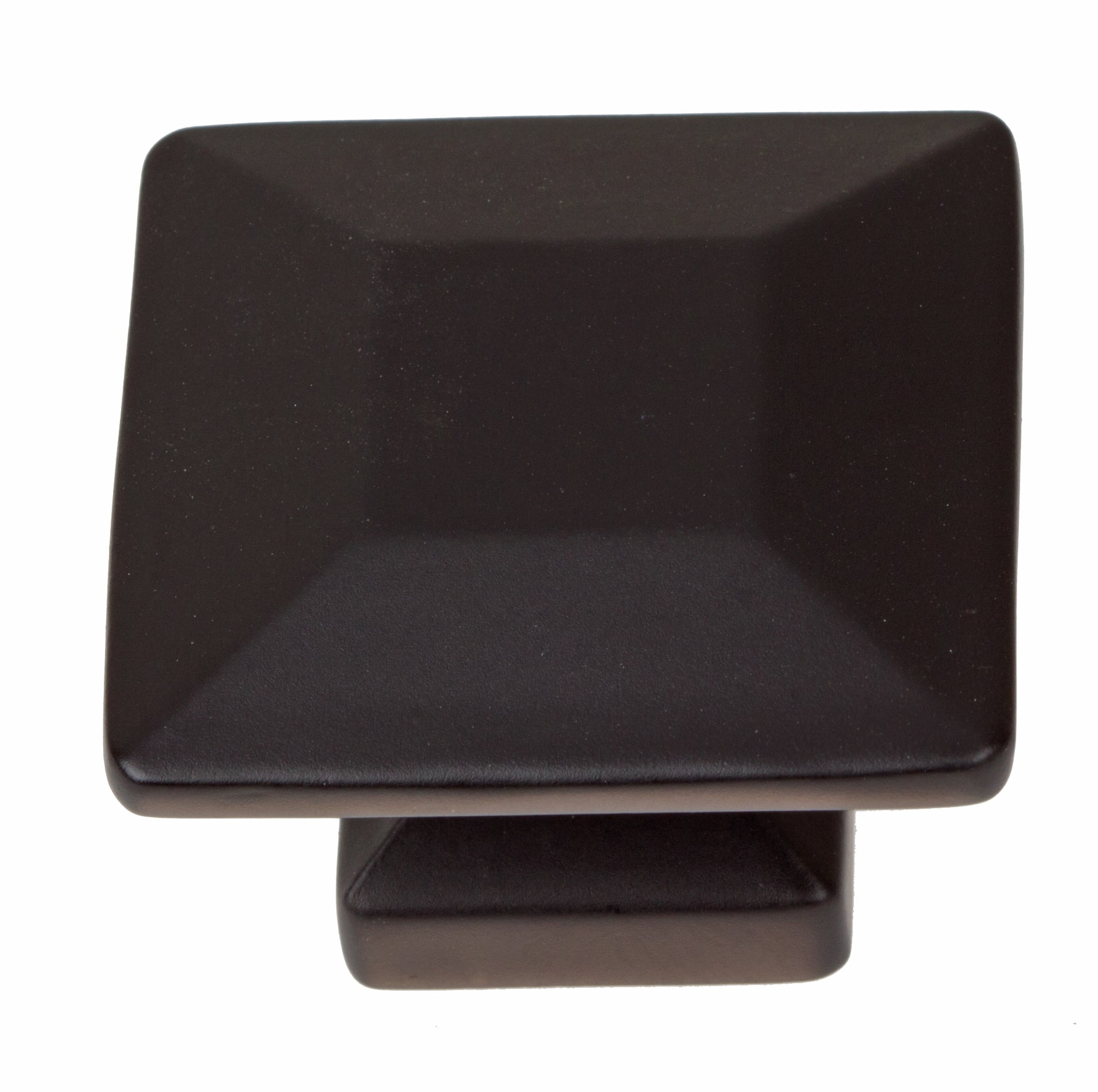 Matte Black Square Zinc Cabinet Knob Set