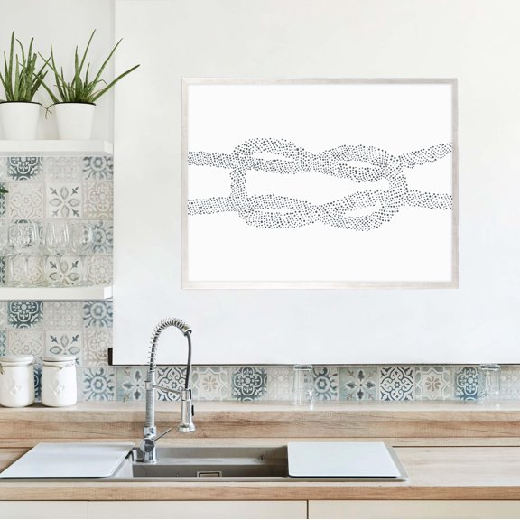 Square Knot Print Nautical Sailing Art And Maritime Minimalist Wall Art "Nautical Square Knot Illustration" Art