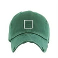 thumbnail image 1 of Square Korean Letter M Vintage Baseball Cap Embroidered Cotton Adjustable Distressed Dad Hat Hunter Green, 1 of 1