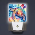 thumbnail image 1 of Square LED Night Lights Lamp with Dusk to Dawn Sensor, Colorful Mosaic - Shelled Turtle Night Light Plug Into Wall for Kids Room, Bedroom, Bathroom, Kitchen, Hallway, 1 of 3