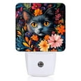 thumbnail image 1 of Square LED Night Lights Lamp with Dusk to Dawn Sensor, Gorgeous Petal - Encircled Kitten Night Light Plug Into Wall for Kids Room, Bedroom, Bathroom, Kitchen, Hallway, 1 of 4