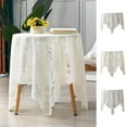 thumbnail image 1 of Square Lace Tablecloth 24 X 24 Inch, White Lace-Tablecloths & Small Tablecloths Laces Vintage for Round Coffee Table, White Laces Fabric Embroidered Tablecloth for Wedding Rectangle Tables, A, 1 of 7