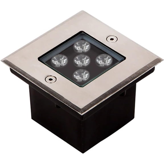 Square Landscape Light LED Ground Lights IP66 Waterproof AC85-265V Recessed Spotlight for Driveway Deck Patio Yard Garden Outdoor Underground Light(Red,1W)