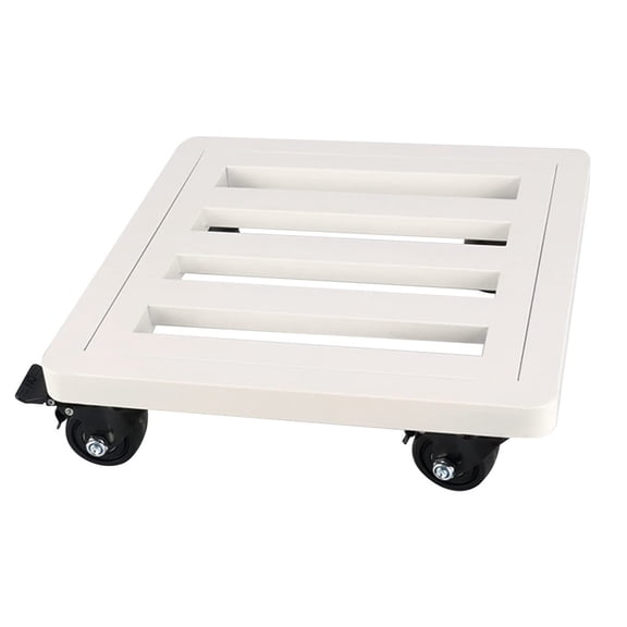 Square Large Potted Plant Caddy,Heavy Duty Iron Garden Flower Pot Planter Mover,Metal Planter Dolly Trolley Saucer Moving Tray,Machine Base,Iron Pot Coaster on Wheels