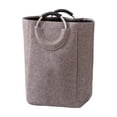 thumbnail image 1 of Square Laundry Basket, Rectangular Clothes Hamper with Sturdy Fixed Metal Handles, Versatile Comforter Storage Bin and Toy Box Organizer for Home, Closet, Gray, 1 of 5
