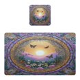 thumbnail image 1 of Square Leather Placemat Set One SizeX1 Heat-Resistant Washable Kitchen Table Decorations Realm Of Magic, 1 of 8