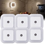 Square Light-Controlled Night Light, Dusk to Dawn Sensor LED Plug-in Nightlight, Warm White 3000K, Energy-Efficient