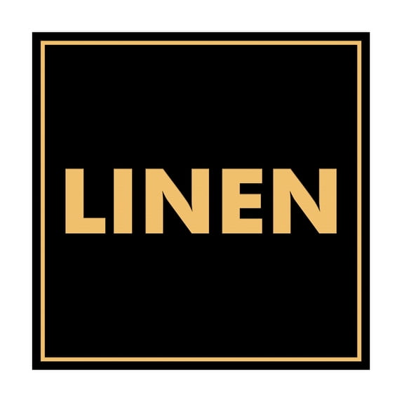 Square Linen Sign (Black /Gold) - Small