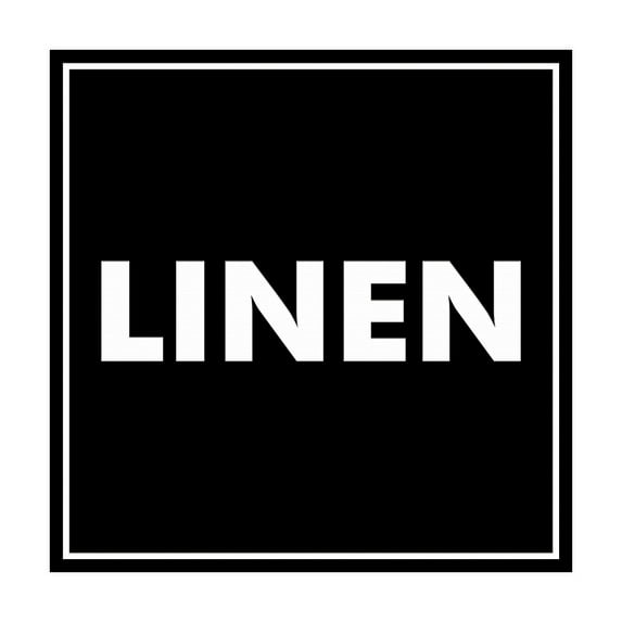 Square Linen Sign (Black) - Large