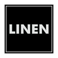 thumbnail image 1 of Square Linen Sign (Black / Silver) - Large, 1 of 1