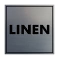 thumbnail image 1 of Square Linen Sign (Brushed Silver) - Large, 1 of 1