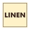 thumbnail image 1 of Square Linen Sign (Ivory/Dark Brown) - Medium, 1 of 1