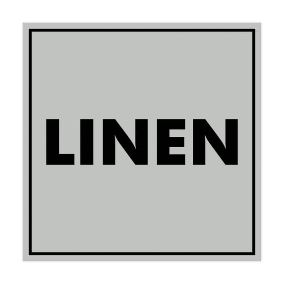 Square Linen Sign (Lt Gray) - Large