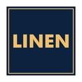 thumbnail image 1 of Square Linen Sign (Navy Blue/Gold) - Small, 1 of 1