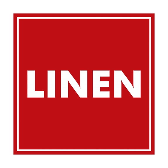 Square Linen Sign (Red) - Small