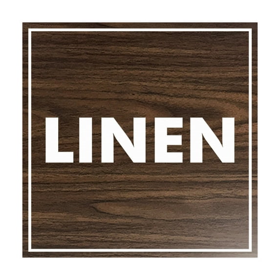 Square Linen Sign (Walnut) - Medium