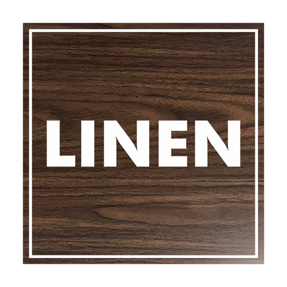 Square Linen Sign (Walnut) - Small