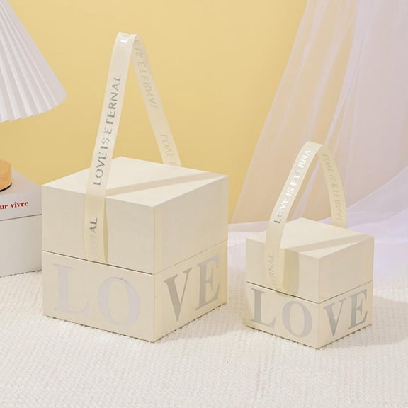 Square Love Gift Packaging Box Wedding Favor Candy Box for Valentine's Day Christmas Present Boxes Jewelry Storage Case