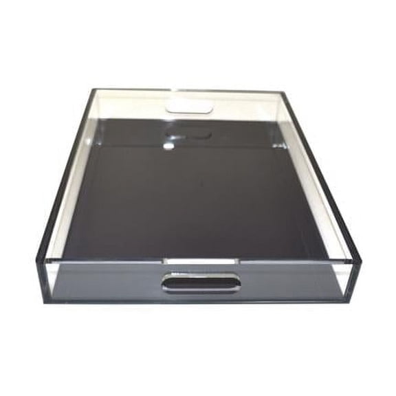 Square Lucite Tray, Black