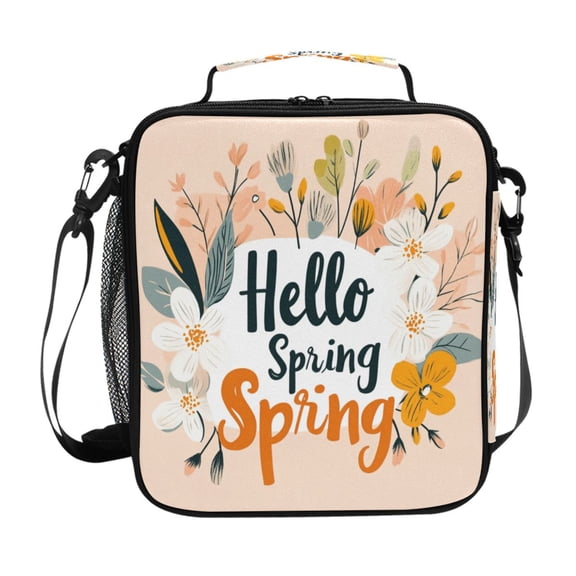 Square Lunch Bag 10.5*3.5*9.5 Inches Cooler Bag Lunch Bag Insulation Portable Durable Fashion Beautiful Spring