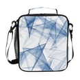 thumbnail image 1 of Square Lunch Bag 10.5*3.5*9.5 Inches Cooler Bag Lunch Bag Insulation Portable Durable Fashion Blue Cartoon Triangle, 1 of 6