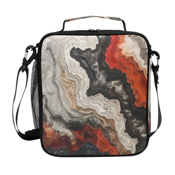 Square Lunch Bag 10.5*3.5*9.5 Inches Cooler Bag Lunch Bag Insulation Portable Durable Fashion Color Melt