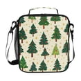 thumbnail image 1 of Square Lunch Bag 10.5*3.5*9.5 Inches Cooler Bag Lunch Bag Insulation Portable Durable Fashion Green Christmas Tree, 1 of 6