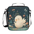 thumbnail image 1 of Square Lunch Bag 10.5*3.5*9.5 Inches Cooler Bag Lunch Bag Insulation Portable Durable Fashion White Cartoon Chicken, 1 of 6