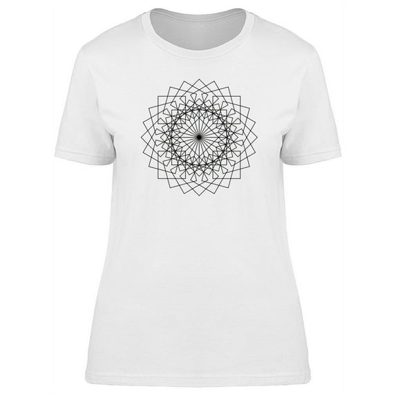 Square Mandala Design T-Shirt Women -Image by Shutterstock, Female XX-Large