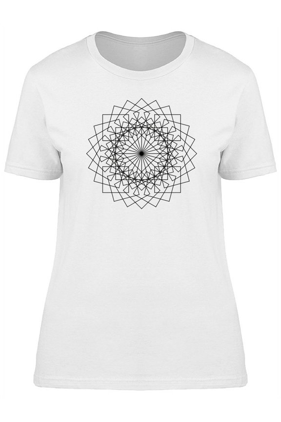 Square Mandala Design T-Shirt Women -Image by Shutterstock, Female x-Large