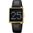 thumbnail image 1 of Square Men's Luxury Watches Fashion Creative Multifunctional Waterproof Wristwatch, Stainless Steel or Gold and Silver - Toned Leather Strap Gifts for Men, 1 of 11