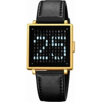 Square Men's Luxury Watches Fashion Creative Multifunctional Waterproof Wristwatch, Stainless Steel or Gold and Silver - Toned Leather Strap Gifts for Men