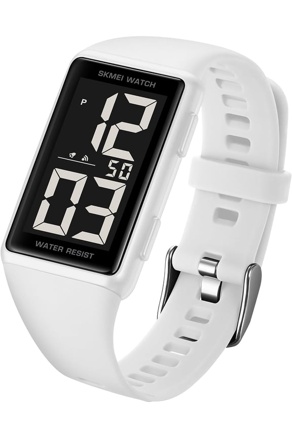 Square Men's and Women's Leisure Sports Digital Watch Multifunctional Sports Watch Digital Dial Waterproof LED Watch Fashion Minimalist Design