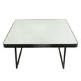 thumbnail image 1 of Square Metal Accent Table In Black And Silver, 1 of 2
