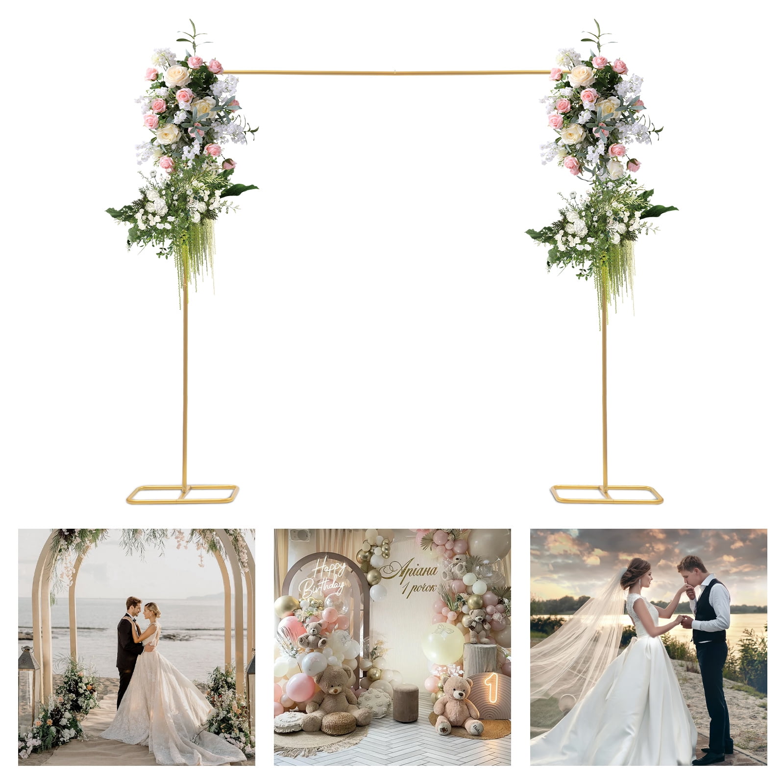 Square Metal Frame Flower Rack Balloon Stand Wedding Arch Door ...