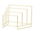 thumbnail image 1 of Square Metal Magazine Rack - Gold Finish, 1 of 4