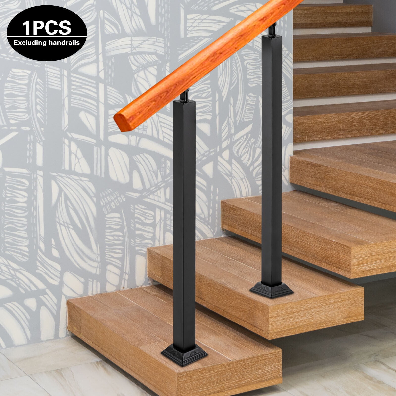 Square Metal Railing Spindles Rust-Proof Balusters Post Outdoor Stair ...