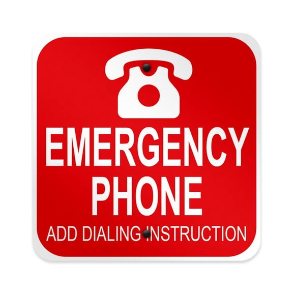 Square Metal Sign Pool Emergency Weatherproof Street Size: 12 inch x 12 inch