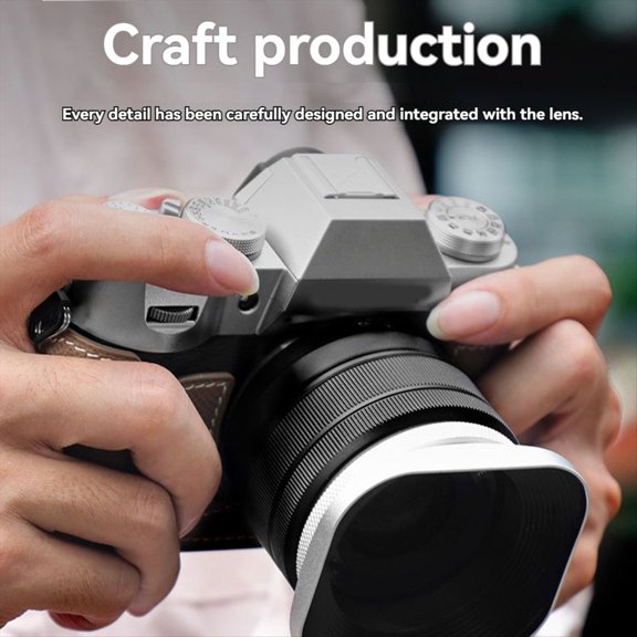 Square Mirrorless Camera Lens Hood 52mm Lens Hood for DSLR Camera Photography Accessories