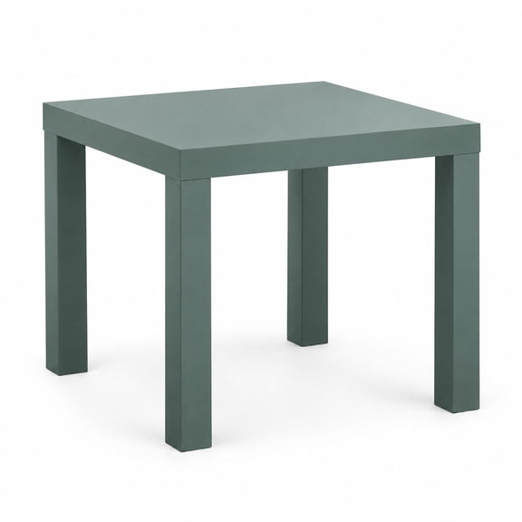 Square Modern End Table 1.8 Inch Thick Tabletop, Toolless Assembly Bedside Table, Simple Side Table for Bedroom Living Room, Sage Green