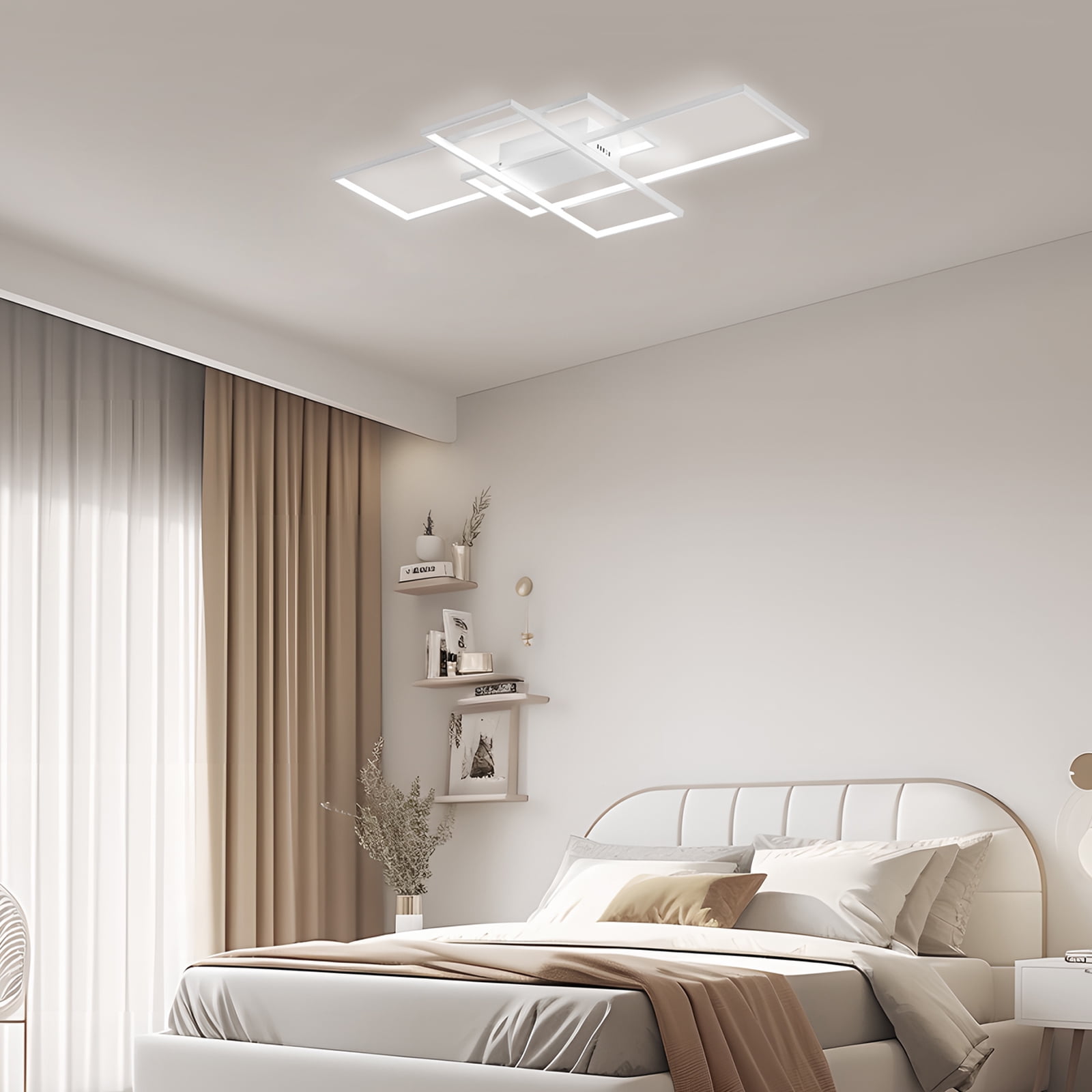 Square Modern Led Ceiling Light Fixture, Flush Mount Hallway Ceiling Light Small Close to Ceiling Lamp for Living Room Bedroom Kitchen Balcony Cloakroom