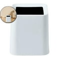 thumbnail image 1 of Square Modern Trash Can Bedroom, Bathroom Trash Can Hidden Bag, Open Top Trash Bin Square Plastic, Minimalist Garbage Can with Inner Bucket for Kitchen Office, 1 of 6