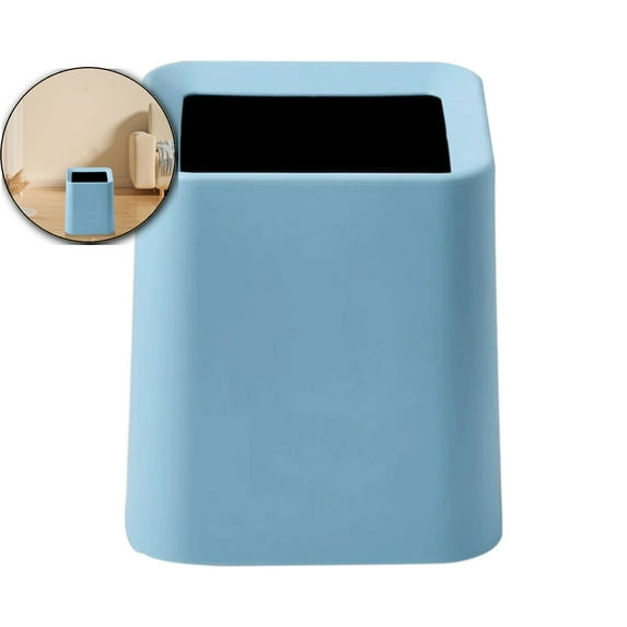 Square Modern Trash Can Bedroom, Bathroom Trash Can Hidden Bag, Open Top Trash Bin Square Plastic, Minimalist Garbage Can with Inner Bucket for Kitchen Office