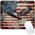 thumbnail image 1 of Square Mouse Pad Eagle and National Flag,Gaming Mouse Pads for Desk,Soft Computer Waterproof Non-Slip Mouse Mat, 1 of 7