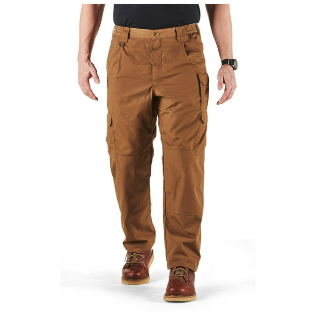 5.11 Work Gear Men's Taclite Pro Performance Pants, Cargo Pockets, Action Waistband, Battle Brown, 38W x 36L, Style 74273ABR
