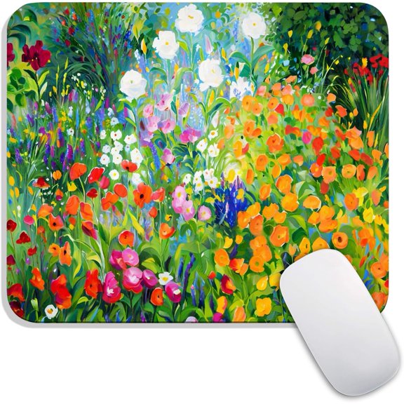 Square Mouse Pad, Personalized Premium-Textured Custom Mouse Mat Design, Washable Mousepad Cloth, Non-Slip Rubber Base Computer Mouse Pads for Wireless Mouse