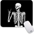 thumbnail image 1 of Square Mouse Pad Skull Human Skeleton, Personalized Premium-Textured Mouse Mat Design , Washable Mousepad Lycra Cloth , Non-Slip Rubber Base Computer Mouse Pads for Wireless Mouse, 1 of 5