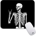 thumbnail image 1 of Square Mouse Pad Skull Human Skeleton, Personalized Premium-Textured Mouse Mat Design , Washable Mousepad Lycra Cloth , Non-Slip Rubber Base Computer Mouse Pads for Wireless Mouse, 1 of 5
