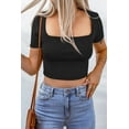 thumbnail image 1 of Square Neck Ribbed Crop Top, 1 of 1