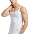 thumbnail image 1 of Square Neck Tank Tops Men Cotton Solid Sleeveless T-Shirts Slim Fit Lightweight Moisture-wicking Outdoor Tees for Bodybuilding Gym Athletic Jogging Running,Fitness Training Workout, 1 of 4